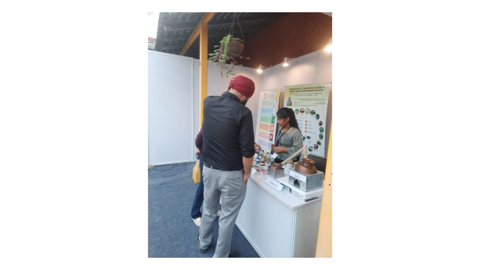 NIScPR-SVASTIK at the 10th Vibrant India 2024 Exhibition at Dilli Haat, Pitampura, New Delhi, showcasing various Indian traditional knowledge with scientific basis Image