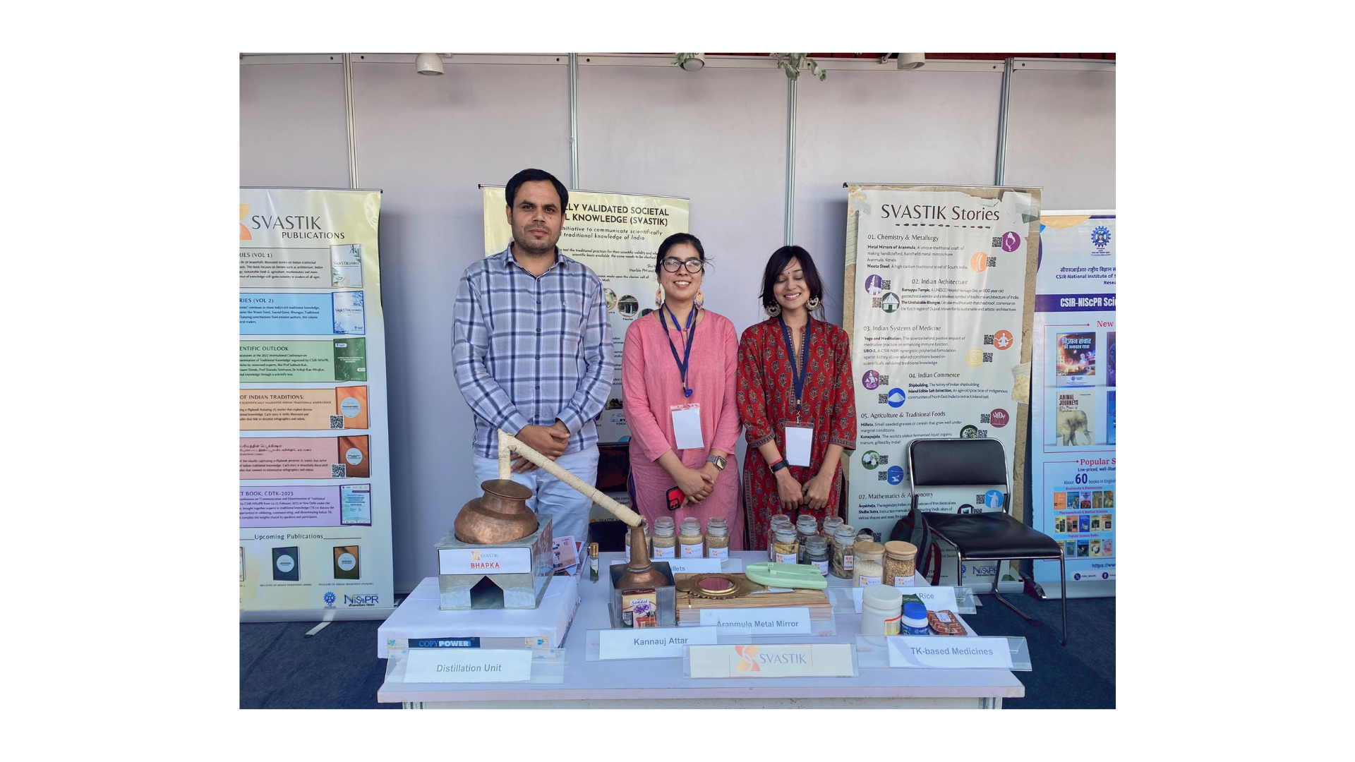 NIScPR-SVASTIK at the 10th Vibrant India 2024 Exhibition at Dilli Haat, Pitampura, New Delhi, showcasing various Indian traditional knowledge with scientific basis Image